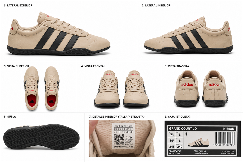 Zapatillas Adidas Grand Court LO Talla 39 1/3