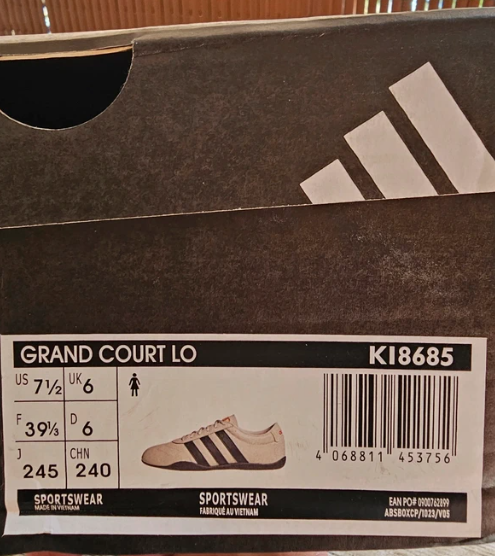 Zapatillas Adidas Grand Court LO Talla 39 1/3