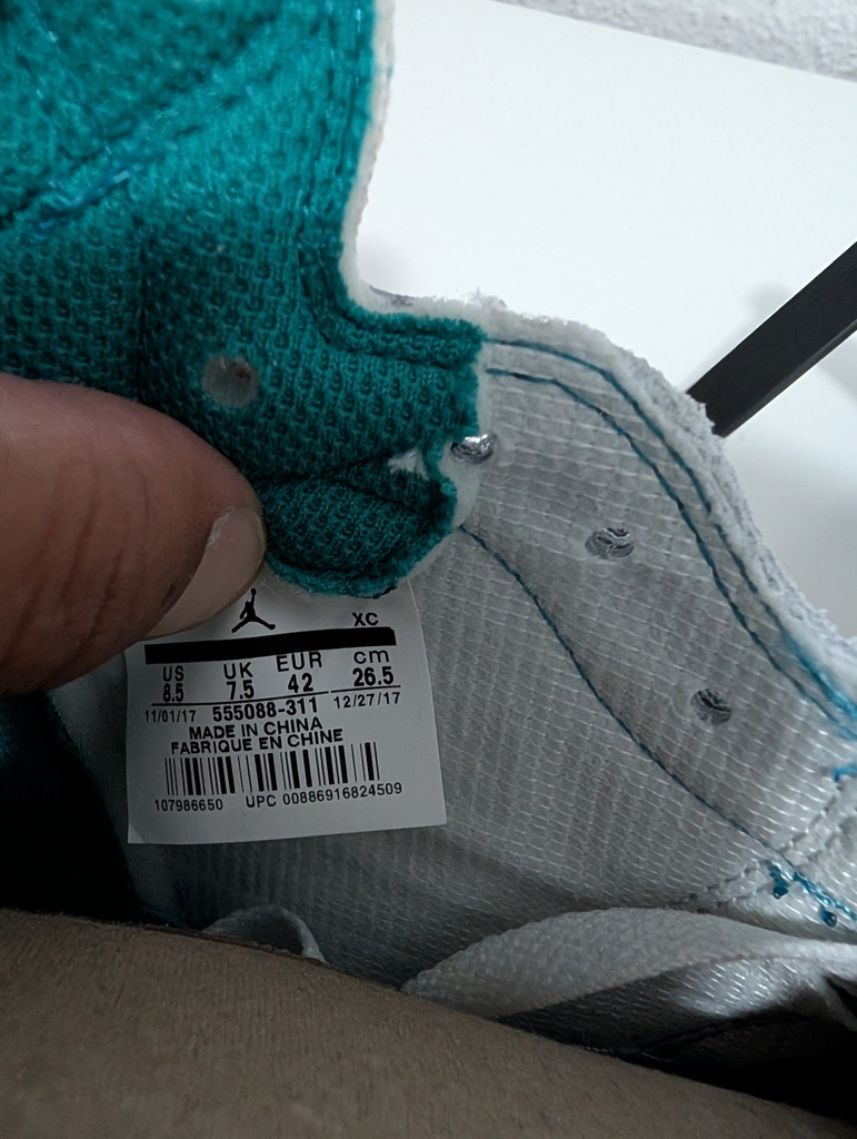 Zapatillas Casual Nike Air Jordan 1 Retro High OG Turbo Green / White – Talla 42