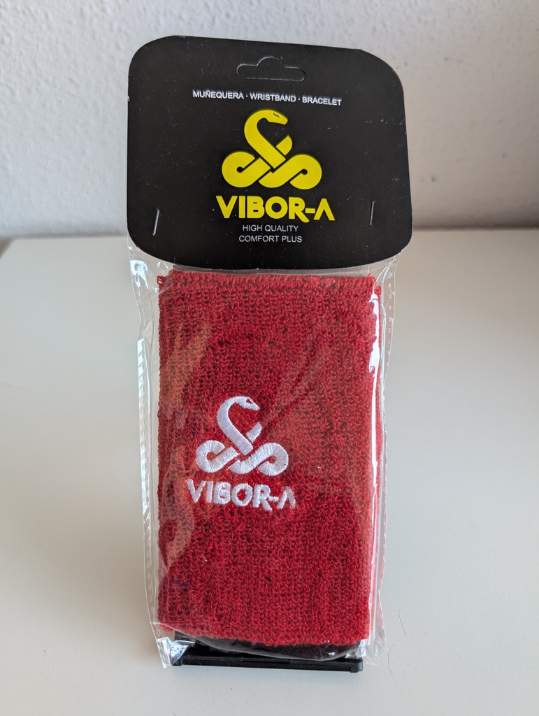 Muñequera Deportiva Vibora Roja con Logotipo Bordado