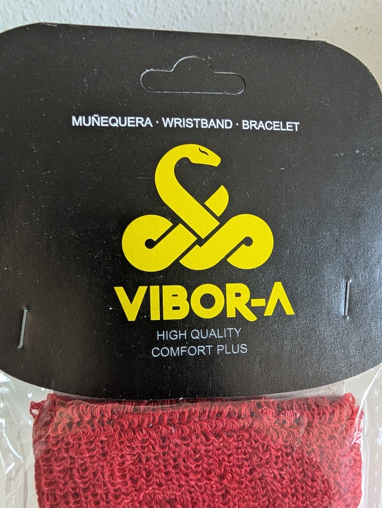 Muñequera Deportiva Vibora Roja con Logotipo Bordado
