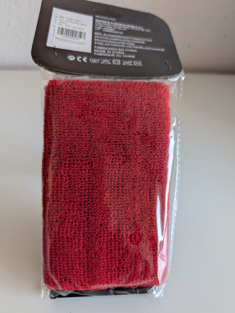 Muñequera Deportiva Vibora Roja con Logotipo Bordado